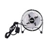 Mini ventilador industrial, de sobremesa. color cromado. potencia: 15w 54,7 db aspas: ø10 x 15 cm