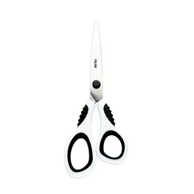 Tijeras de oficina blancas 20,5 cm blister