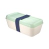Recipiente para alimentos rectangular tapa verde 0,75 l
