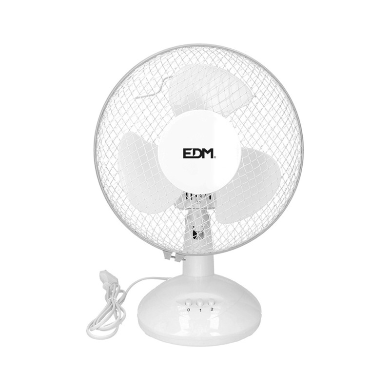 Ventilador de sobremesa. color blanco. potencia: 25 w 41 db aspas: ø23  27 x 24 x 36 cm