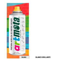 Pintura acrílica spray ral9003 blanco mate 216 ml