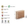Botellero de pino macizo evolutivo rioja para 24 botellas 75 x 22 x 54 cm