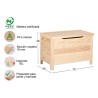 Baul de pino 70 x 48 x 40 cm