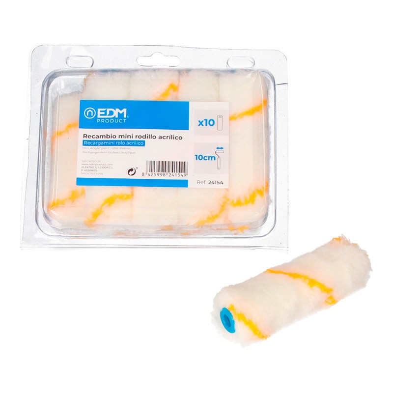 Recambio mini rodillo acrilico 110 mm 10 uds