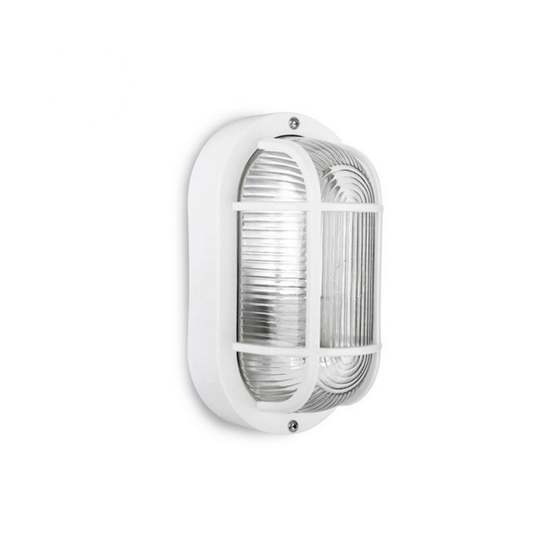 Aplique oval modelo tarragona ip54 1 x e27 40 w 11,4 x 20,2 x 10 cm, blanco