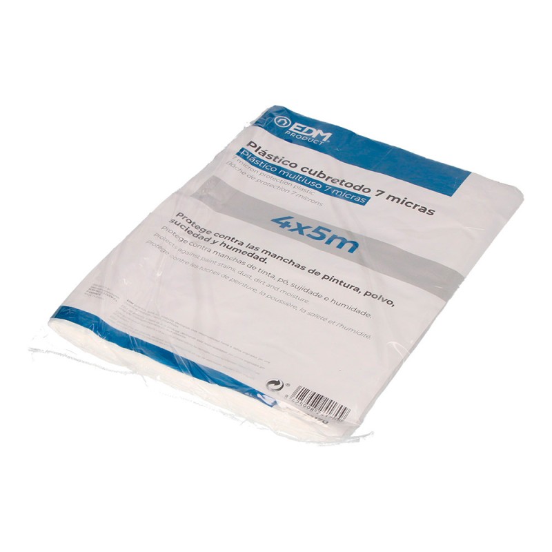 Plástico cubretodo 7 micras 4 x 5 m