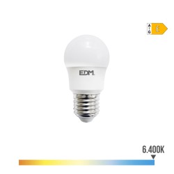 Bombilla esferica led e27 8,5 w 1000 lm 6400 k luz fria ø4,5 x 8,6 cm