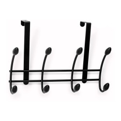 Colgador sobrepuerta negro (blister), 208 x 306 x 109 mm