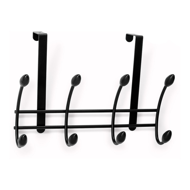 Colgador sobrepuerta negro (blister), 208 x 306 x 109 mm