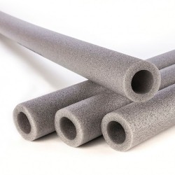 Coquilla polietileno 1 m gris espesor 10 mm, interior ø15 mm