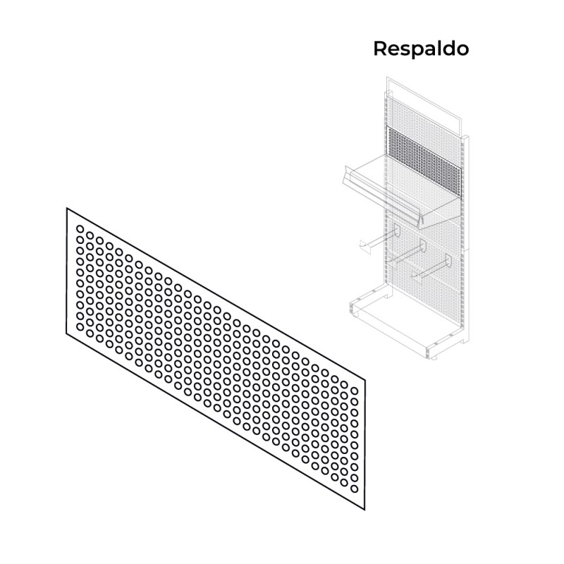 Respaldo para expositor 00030 88'5x31cm