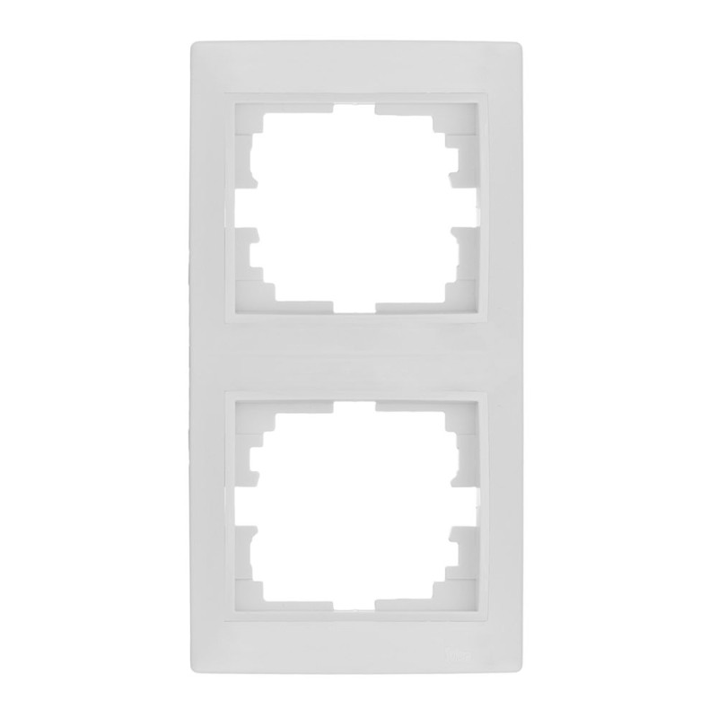 Marco vertical para 2 elementos blanco 81x154x10mm serie europa solera erp62u