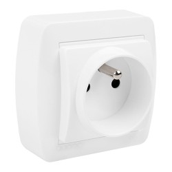 Base bipolar t/t con sistema frances superficie mural 74 x 72 x 28 mm