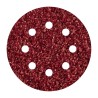 Hojas de lijar adhesivas de corindón perforadas, ø125 mm, grano 40, pack 5 uds