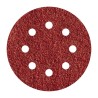 Hojas de lijar adhesivas de corindón perforadas, ø125 mm, grano 120, pack 5 uds