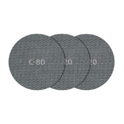 Tejidos de rejilla adherentes carburo de silicio ø125 mm, grano 80/120/220, pack 5 uds