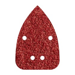 Hojas de lijar adhesivas de corindón perforadas 96 x 136 mm, grano 80, pack 10 uds