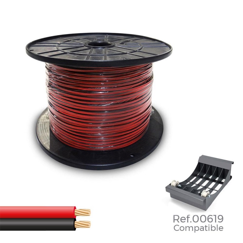 Cable paralelo 48v 2 x 0,75 mm rojo/negro 1000 m (bobina grande)