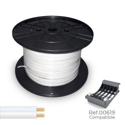 Cable paralelo 48v 2 x 1,50 mm blanco 500 m (bobina grande)