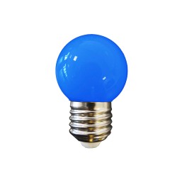 Bombilla esferica led e27 1 w 80 lm luz azul ø45 x 69 mm