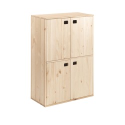 Mueble dinamic 4 puertas pino macizo 105,4 x 70,8 x 33 cm