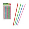 Pajitas de cartón con topos colores surtidos, 25 uds