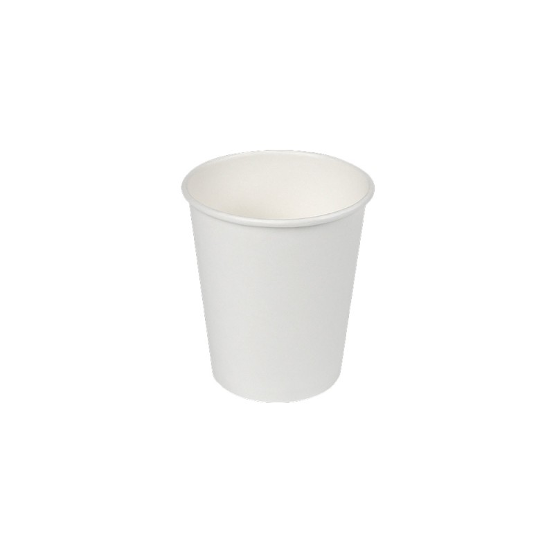 Vasos de cartón blancos 120cc, 30 uds