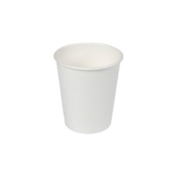 Vasos de cartón blancos 200cc, 50 uds