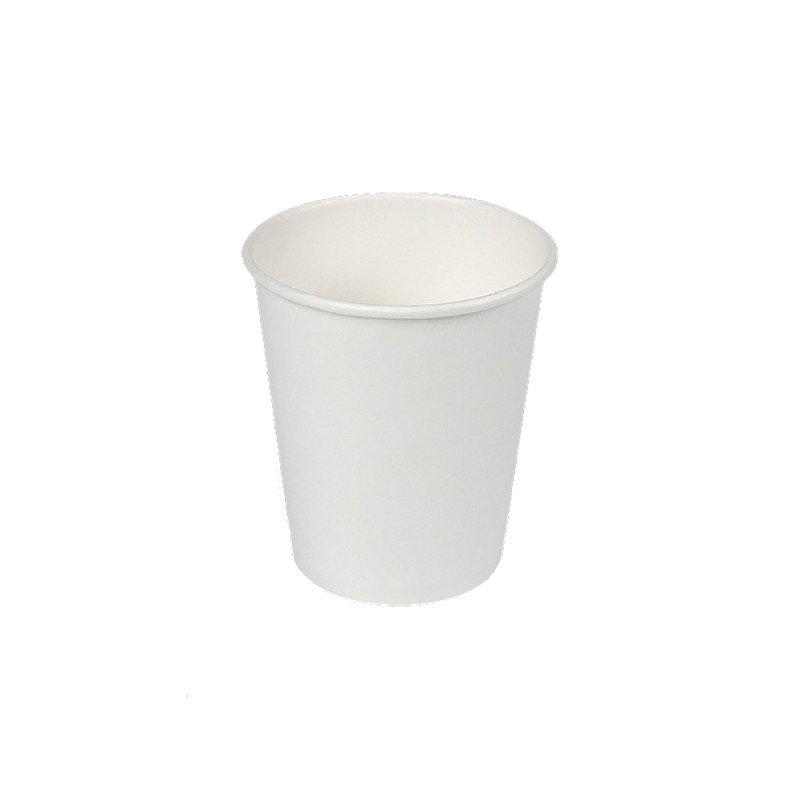 Vasos de cartón blancos 200cc, 50 uds