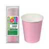 Vasos de cartón rosas baby 200cc, 24 uds