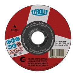 Disco corte plano 41c ø125 x 1,0 x 22,23 mm a60r-bfb