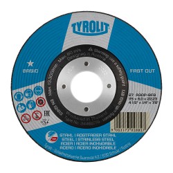 Disco desbaste 27c ø125 x 6 x 22,23 mm