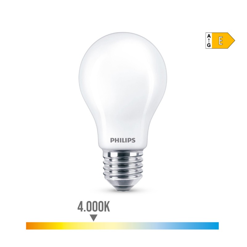 Bombilla standard led e27 8,5 w 1055 lm 4000 k luz dia ø6 x 10,4 cm