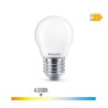Bombilla esferica led e27 6,5 w 806 lm 4000 k luz dia ø4,5 x 7,8 cm