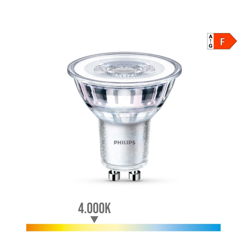 Bombilla dicroica led gu10 4,6 w 390 lm 4000 k luz dia ø5 x 5,4 cm