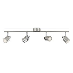 Foco 4 elementos meranti gu10 (bombilla no incluida) color cromo mate 15,5 x 10 x 69 cm