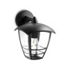 Aplique exterior creek e27 60 w sin bombilla, color negro, luz hacia abajo