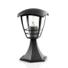 Aplique exterior creek e27 60 w sin bombilla, color negro, pedestal