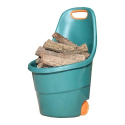 Carro de jardín verde 48 l 52,5 x 52 x 96 cm