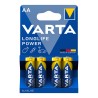 Pila alkalina longlife power aa - lr06 (blister 4 uds) ø14,5 x 50,5 mm