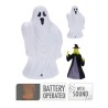 Figura halloween con led y sonido, 14 cm, modelos variados