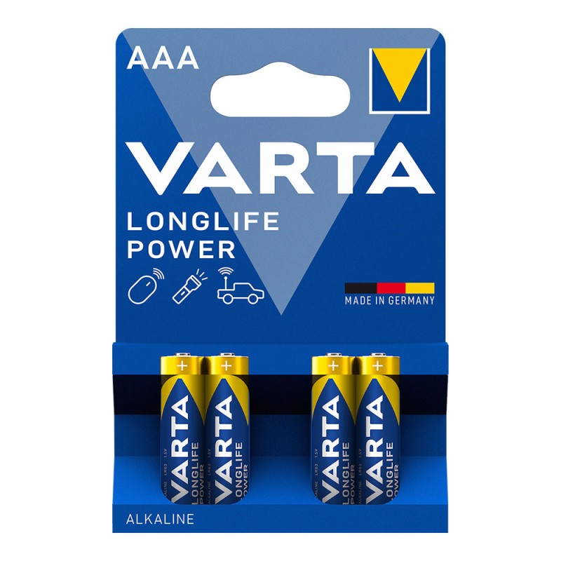 Pila alkalina longlife power aaa - lr03 (blister 4 uds) ø10,5x44,5mm
