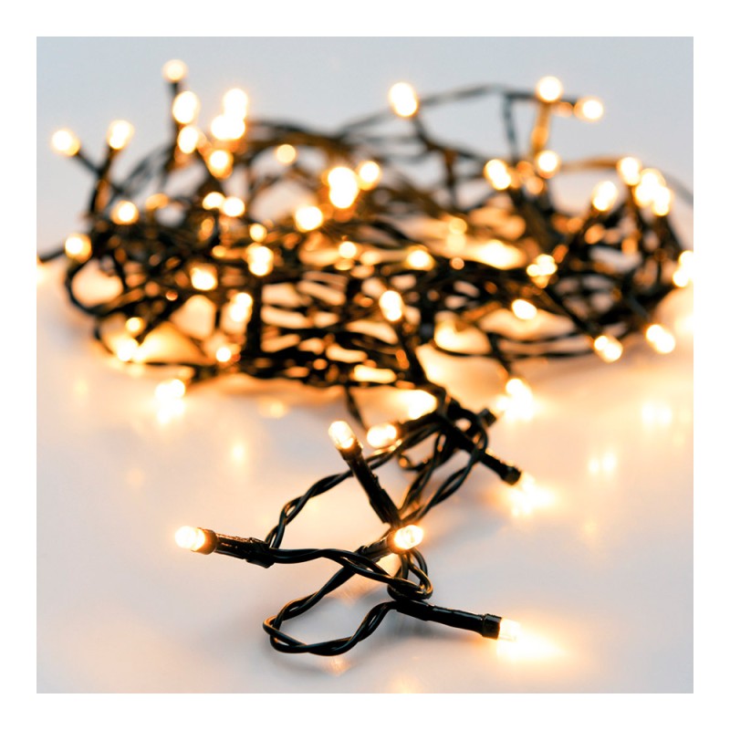 Guirnalda multifuncion 80 leds blanco calido exterior 9 m