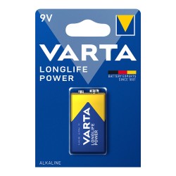 Pila alkalina longlife power 6lr61- 9 v (blister 1 unid.) 26,5 x 17,5 x 48,5 mm