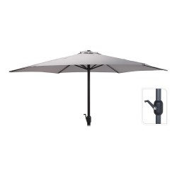Parasol ø300 cm altura maxima 248 cm color: gris claro