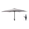 Parasol ø300 cm altura maxima 248 cm color: gris claro