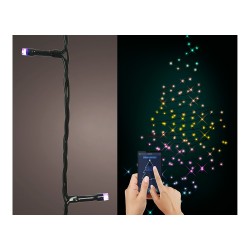 Guirnalda rgb danzante 50 leds bluetooth, multicolor, exterior, 4,9 m