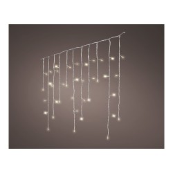 Cortina led "icicle lights" 240 leds, 3,6 w, multifunción, luz cálida, exterior, 5,8 m