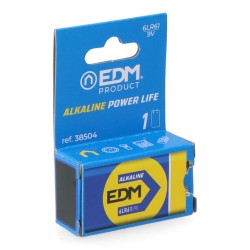 Pila alkalina long life 6lr61 - 9 v (blister 1 unid.) 26,5 x 17,5 x 48,5 mm