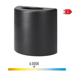 Aplique led ovalado 3 w 60 lm 4000 k luz dia ip54 12 x 12 x 6 cm